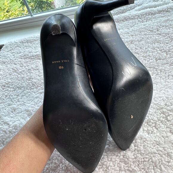 Cole Haan Grand.OS womens shoes pumps black sz 9C Leather point dressy business - Picture 6 of 11